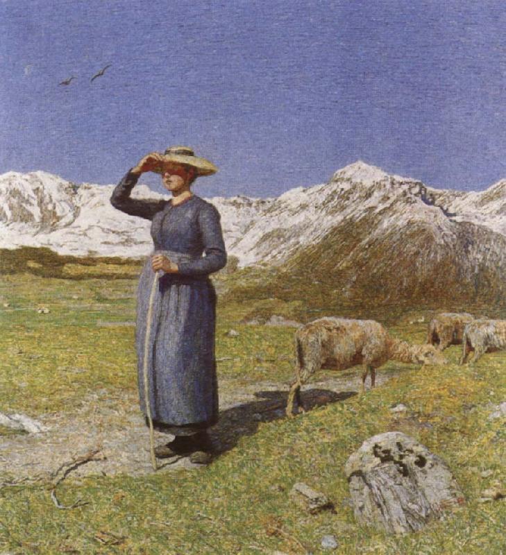 Giovanni Segantini Midday in the Alps oil painting picture